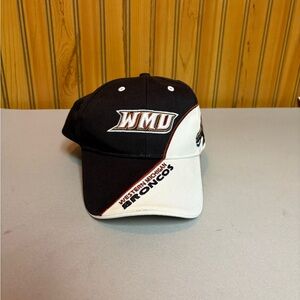 WMU Western Michigan Broncos Black & White Baseball Cap